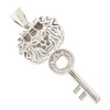 .925 Silver King Lion Key Pendant