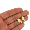 .925 Silver 14k Gold Finish Large Nugget Earrings