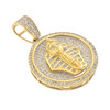 10k Gold Pharaoh King Tut Charm Pendant