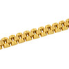 Gold Finish 316L Stainless Steel Thin Watch Style Link Bracelet