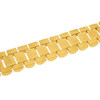 Gold Finish 316L Stainless Steel Wide Watch Style Link Bracelet