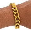 Gold Finish 316L Stainless Steel Cuban Link Style Bracelet