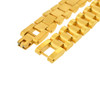 Gold Finish 316L Stainless Steel Watch Style Link Bracelet