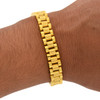 Gold Finish 316L Stainless Steel Watch Style Link Bracelet