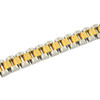 Two Tone 316L Stainless Steel Watch Style Link Bracelet