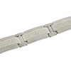 Polished 316L Stainless Steel Greek Key Style Link Bracelet