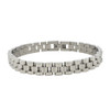 Polished and Brushed 316L Stainless Steel Thin Watch Style Link Bracelet