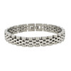 Polished and Brushed 316L Stainless Steel Thin Jubilee Link Style Bracelet