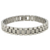 Polished and Brushed 316L Stainless Steel Watch Style Link Bracelet