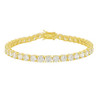 14k Gold Finish .925 Silver 5mm 1 Row Tennis Bracelet