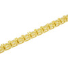 14k Gold Finish .925 Silver 5mm 1 Row Tennis Bracelet