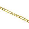 Hollow 10k Gold 4.5mm 4.5mm Wide Figaro Figaro Link