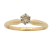 14k Gold Diamond Plain Solitaire Engagement Ring