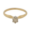 14k Gold Diamond Plain Solitaire Engagement Ring