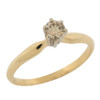 14k Gold Diamond Plain Solitaire Engagement Ring
