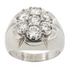 14k White Gold Diamond 7 Stone Cluster Style Ring