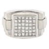 18k White Gold Diamond Invisible Set Watch Band Style Ring