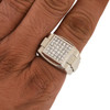 18k White Gold Diamond Invisible Set Watch Band Style Ring