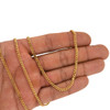 Solid 14k Gold 2.5mm 2.5mm Miami Cuban Link Chain