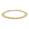 Solid 14k Gold Concave Cuban Curb Link Bracelet