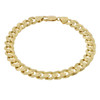 Solid 14k Gold Concave Cuban Curb Link Bracelet