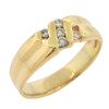 14k Gold Diamond Modern Style Band Band