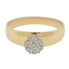 10k Gold Diamond Solitaire Style Cluster Ring