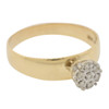 10k Gold Diamond Solitaire Style Cluster Ring