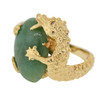 14k Gold Dragon Style / Jade Ring