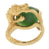 14k Gold Dragon Style / Jade Ring