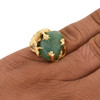 14k Gold Dragon Style / Jade Ring