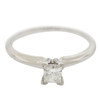 14k White Gold Diamond Princess Cut Solitaire Engagement Ring
