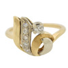 14k Gold Diamond Vintage Flowing Cocktail Ring