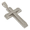 .925 Silver Big 3D Hip Hop Cross Pendant