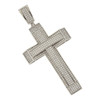 .925 Silver Big 3D Hip Hop Cross Pendant