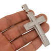 .925 Silver Big 3D Hip Hop Cross Pendant