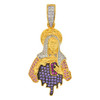 .925 Silver Colorful Dripping Virgin Mary Pendant