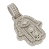 .925 Silver Hamsa Hand Pendant