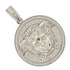 .925 Silver Iced Out Medusa Medallion Pendant