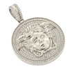 .925 Silver Iced Out Medusa Medallion Pendant