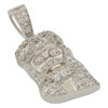 Rhodium Finish .925 Silver Micro Jesus Pendant