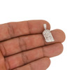 Rhodium Finish .925 Silver Micro Jesus Pendant