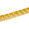 Gold Finish .925 Silver Solitaire Pyramid Link Bracelet