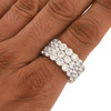 .925 Silver 3 Row Eternity Ring