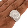 .925 Silver Hip Hop Cluster Style Ring