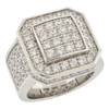 .925 Silver Asscher Shaped Ring