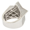 .925 Silver 3d Iced Out Star Ring