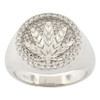 .925 Silver Marijuana Leaf Ring