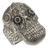 .925 Silver Dia De Los Muertos Skull Ring