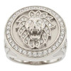 .925 Silver Lion Crown King Ring